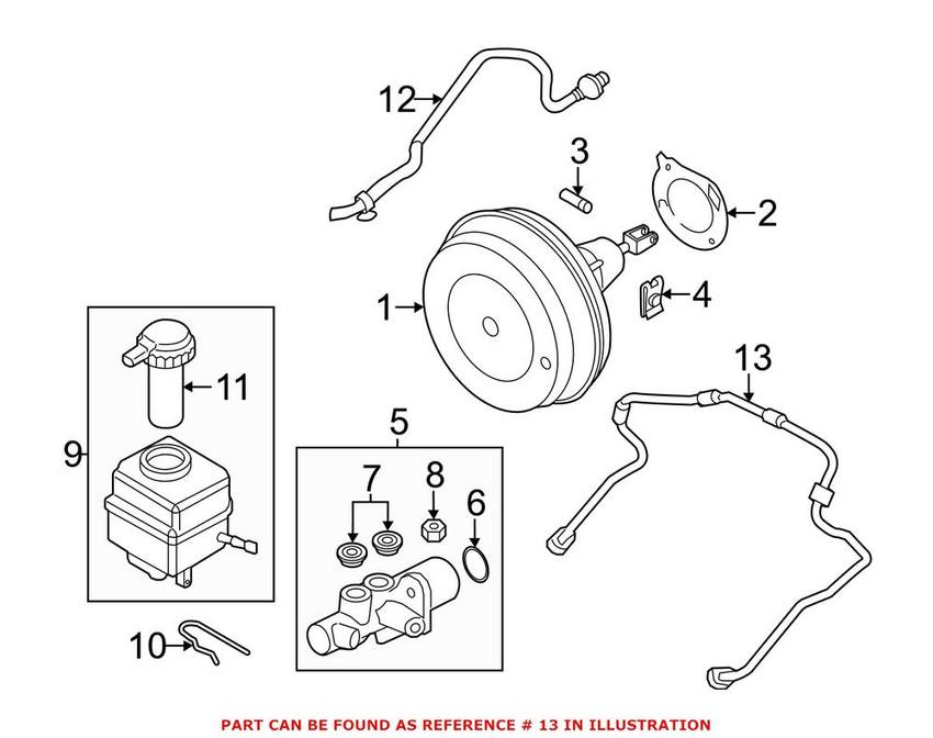 BMW Brake Vacuum Hose - Front 11667564963